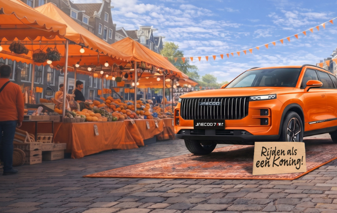 Rijden als een Koning: Omoda Jaecoo duikt op in Amsterdam rond Koningsdag