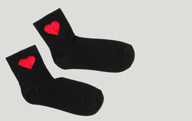 Zwart of wit gepersonaliseerde sokken?